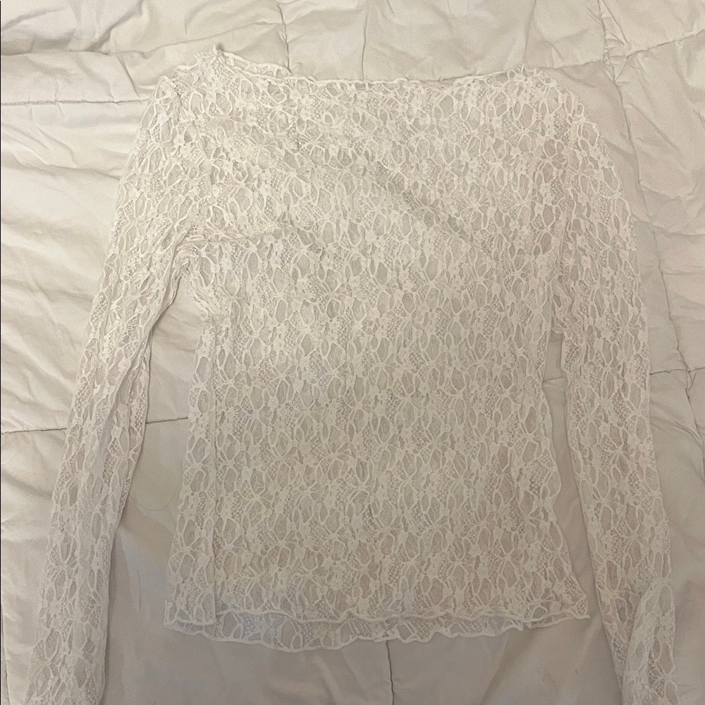 Amazon White Lace Blouse